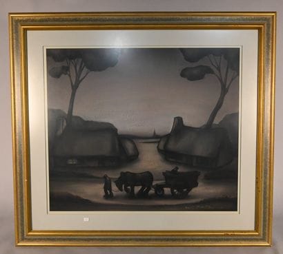 Nest Martens (1925-2024), rural scene with...