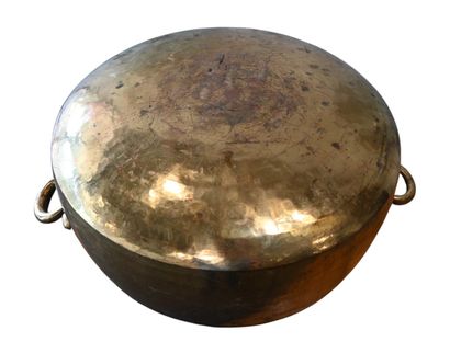 Gilded copper temple bowl, Bengal (India),...
