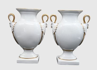 Pair of Limoges porcelain vases, 20th century

Pair...