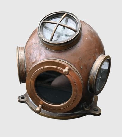 Copper diving helmet, early 20th century

A...