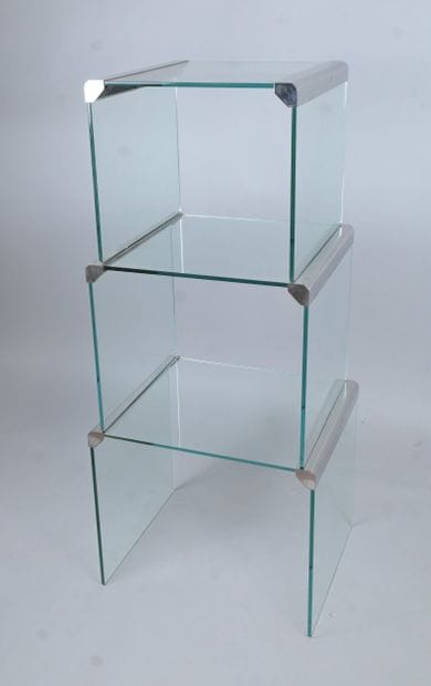 Set of three modernist nesting tables in...
