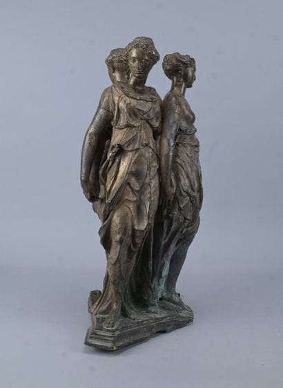 Cast bronze group of the Three Graces, after...