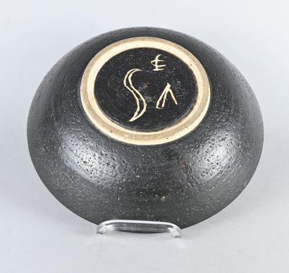 Ceramic bowl with abstract decoration, marked,...