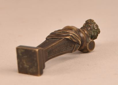 Cachet en bronze au buste de Bacchus - XIX...