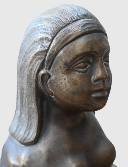 Paire de sphinx en bronze, début du XIXe...