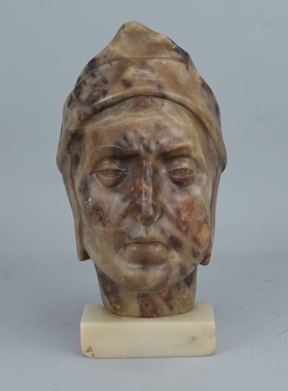 Buste de Dante Alighieri en albâtre, début...