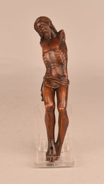 Corpus du Christ en bois fruitier, XVIIe–XVIIIe...