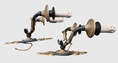 Paire d’appliques Empire en bronze, XIXe...