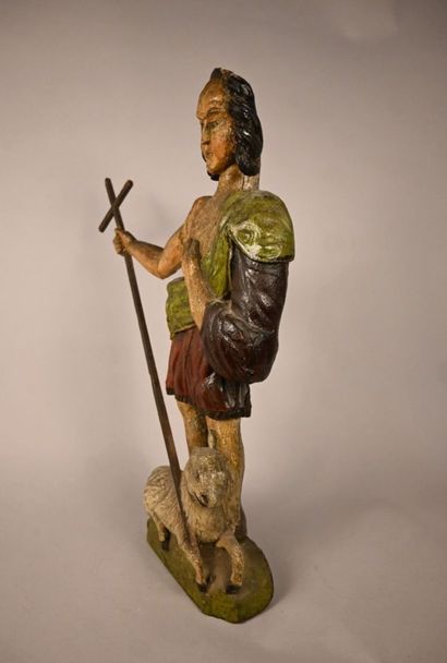 Saint Jean-Baptiste au mouton, sculpture...