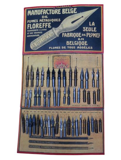 Présentoir publicitaire de plumes Floreffe

Rare...