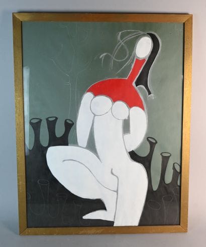 Composition moderne, gouache sur papier,...