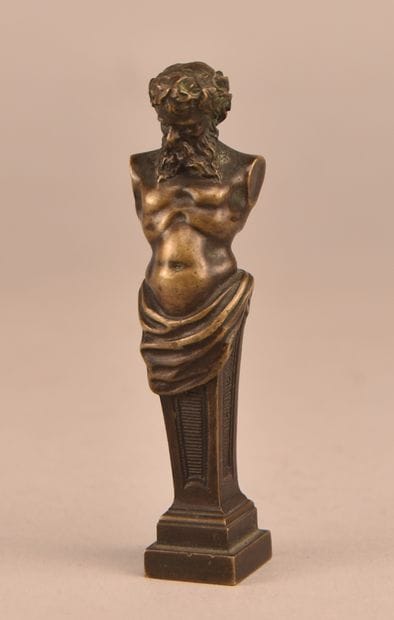Cachet en bronze au buste de Bacchus - XIX...