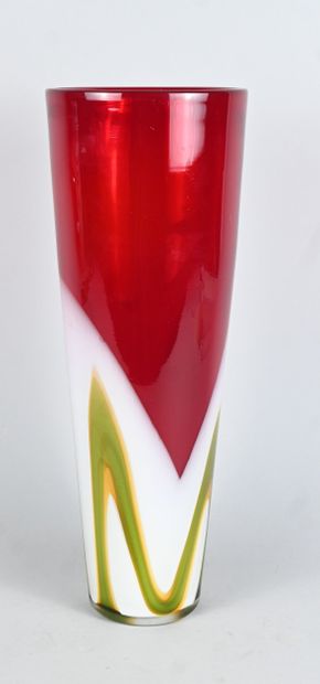 Vase en verre de Murano à décor sommerso...