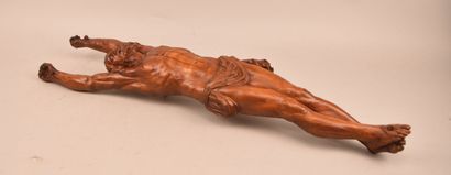 Christ janséniste en bois fruitier, XIXe...