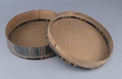 Circular wickerwork box - Vietnam - mid 20th...