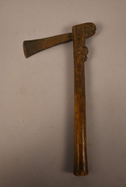 Pende axe with carved handle, DR Congo, first...
