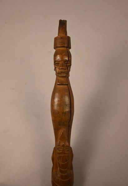 Sceptre Téké en bois avec pointe en fer –...