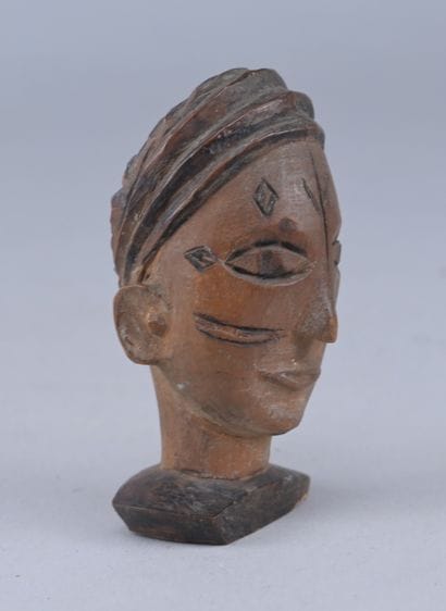 Carved Chokwe / Lunda head - DR Congo / Angola...