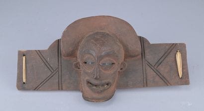 Carved fragment of a Chokwe seat, first half...