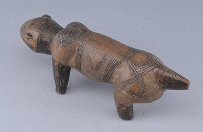 Ngbaka zoomorphic figure, DR Congo, early...