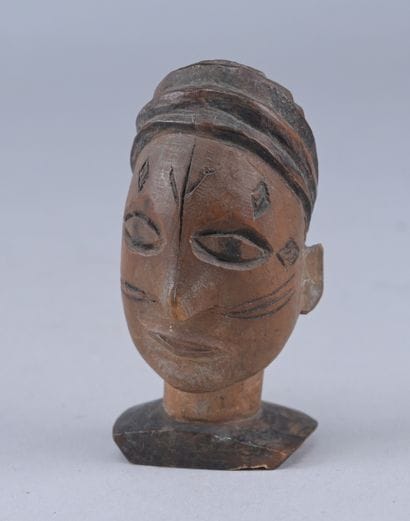 Carved Chokwe / Lunda head - DR Congo / Angola...