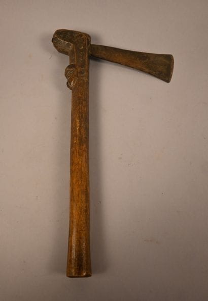 Pende axe with carved handle, DR Congo, first...