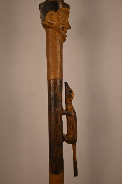 Bâton Yaka sculpté – RD Congo – première...