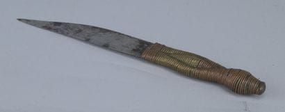 Hungaan knife with a wrapped handle, early...