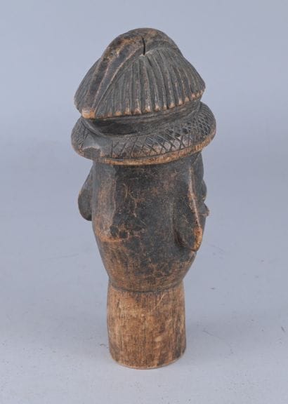 Yaka head, carving element, DR Congo, first...
