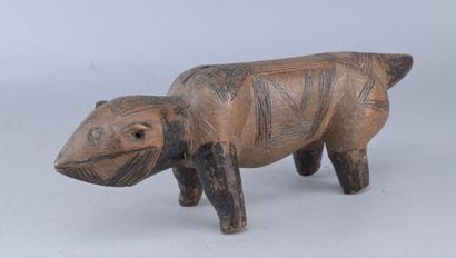 Ngbaka zoomorphic figure, DR Congo, early...