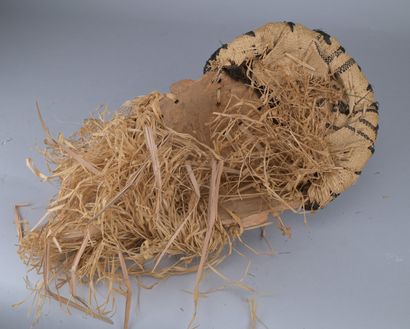 Pende mask made of wood and plant fibers,...