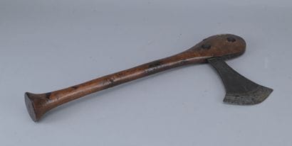 Nsapo-Nsapo Axe with Wooden Handle, 20th...