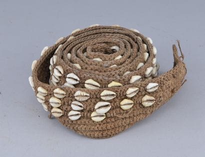 Kuba Belt Embellished with Cauri Shells

A...