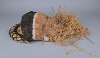 Pende mask made of wood and plant fibers,...
