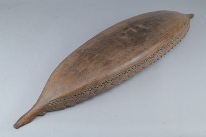 Coupe cérémonielle Sepik en bois sculpté

Longue...