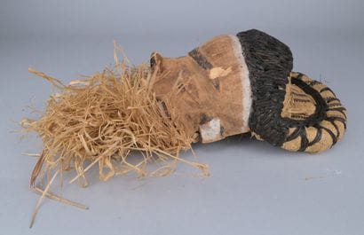 Pende mask made of wood and plant fibers,...