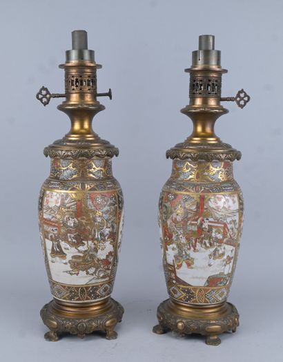 Kutani Oil Lamps, Japan, 19th century

A...