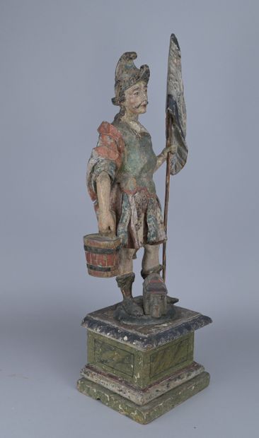 Polychrome Wooden Saint Florian, 17th century

A...