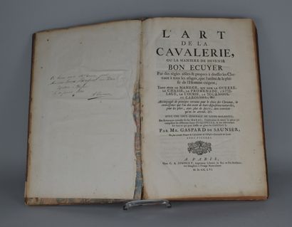 Saunier – The Art of Horsemanship – 1756

Gaspard...