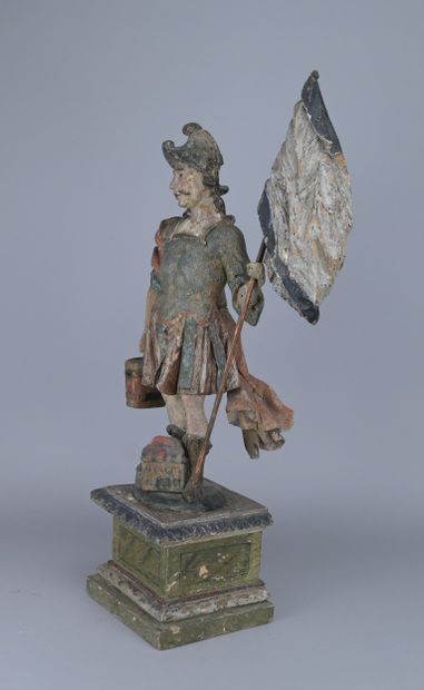 Polychrome Wooden Saint Florian, 17th century

A...