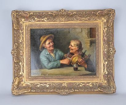 Scène de taverne signée E. Müller

Huile...