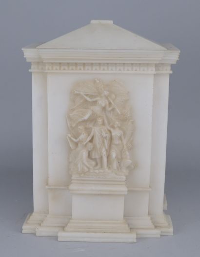 White Marble Architectural Monument—Neoclassical,...