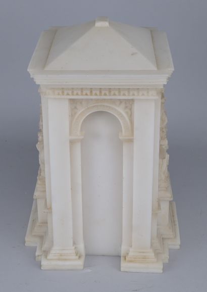 White Marble Architectural Monument—Neoclassical,...