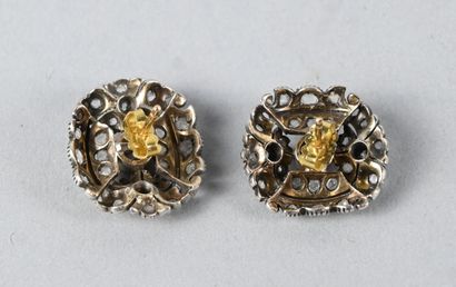 Pair of gold-on-silver 'Belle Époque' style...