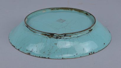 Enameled copper Cantonese plate, late 19th...