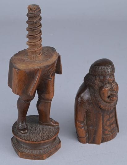 Figurative nutcracker carved from boxwood,...