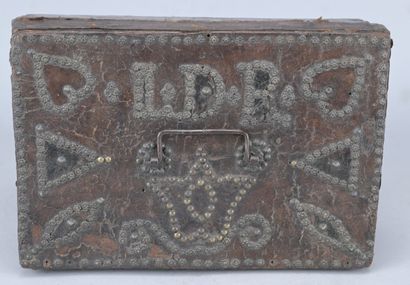 Wedding Chest—Wood Covered in Leather—17th/18th...