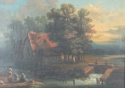 XVIIe – Attribué à Meindert Hobbema – Paysage

Beau...