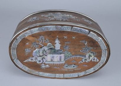 Vietnamese wooden and mother-of-pearl box,...