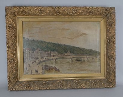 Vue de Liège, huile sur toile signée

Huile...